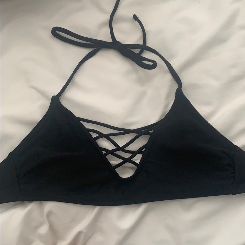 black bikini top